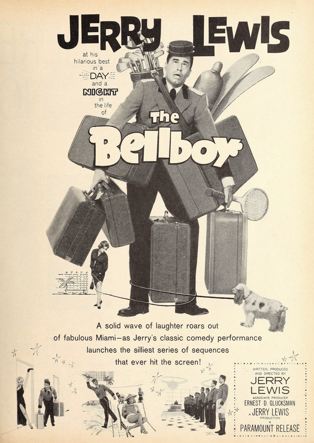 Imagem de referência de The Bellboy, descrito nos dados abertos como filme de 1960 dirigido por Jerry Lewis