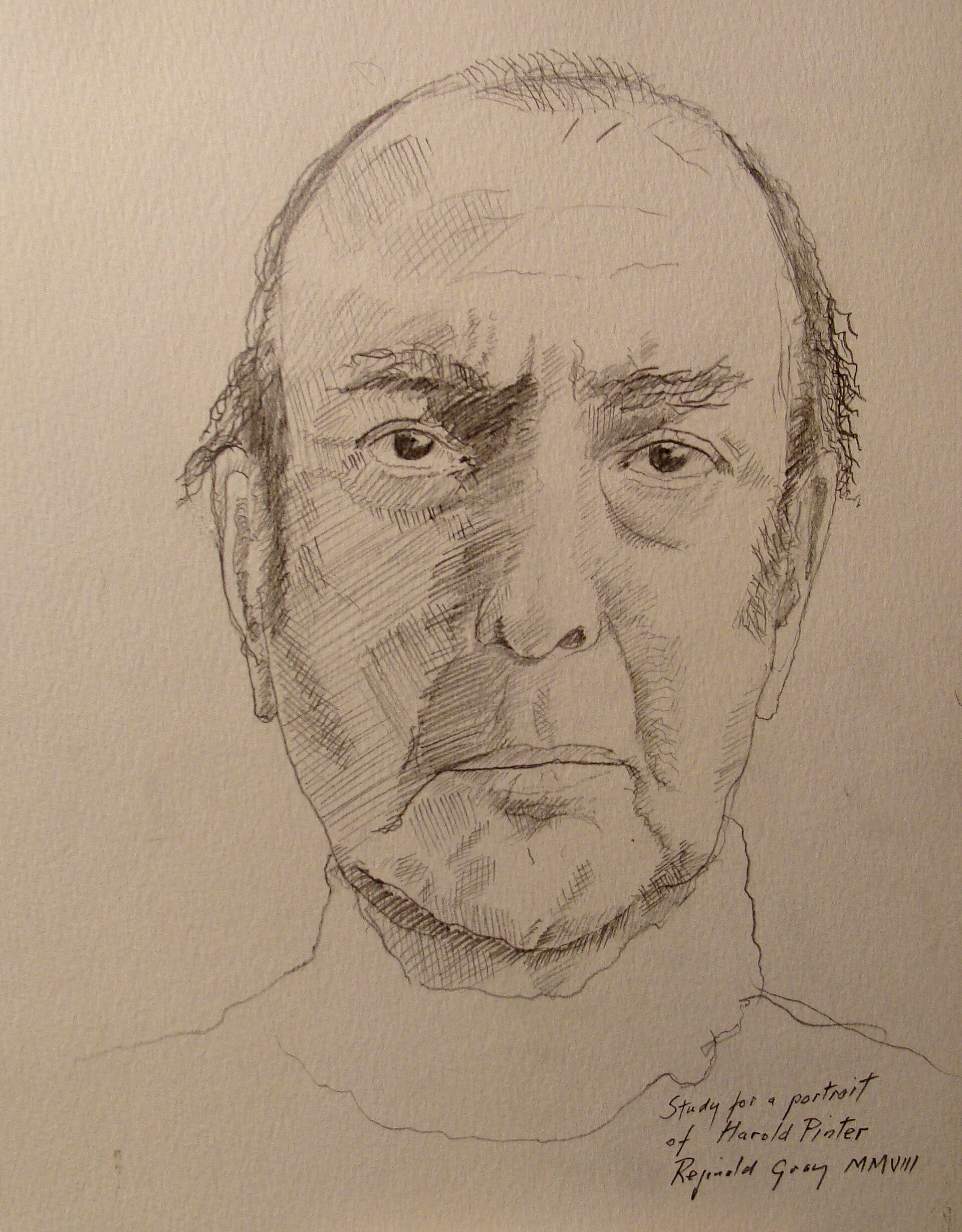 Imagem de referência relacionada a Harold Pinter, item descrito como dramaturgo de Reino Unido