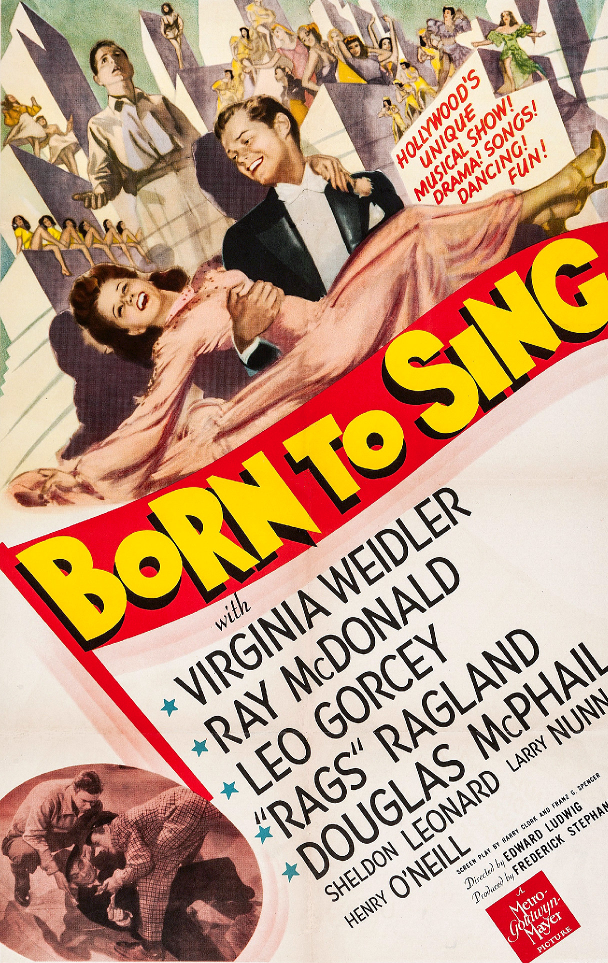 Imagem de referência de Born to Sing, descrito nos dados abertos como filme de 1942 dirigido por Edward Ludwig