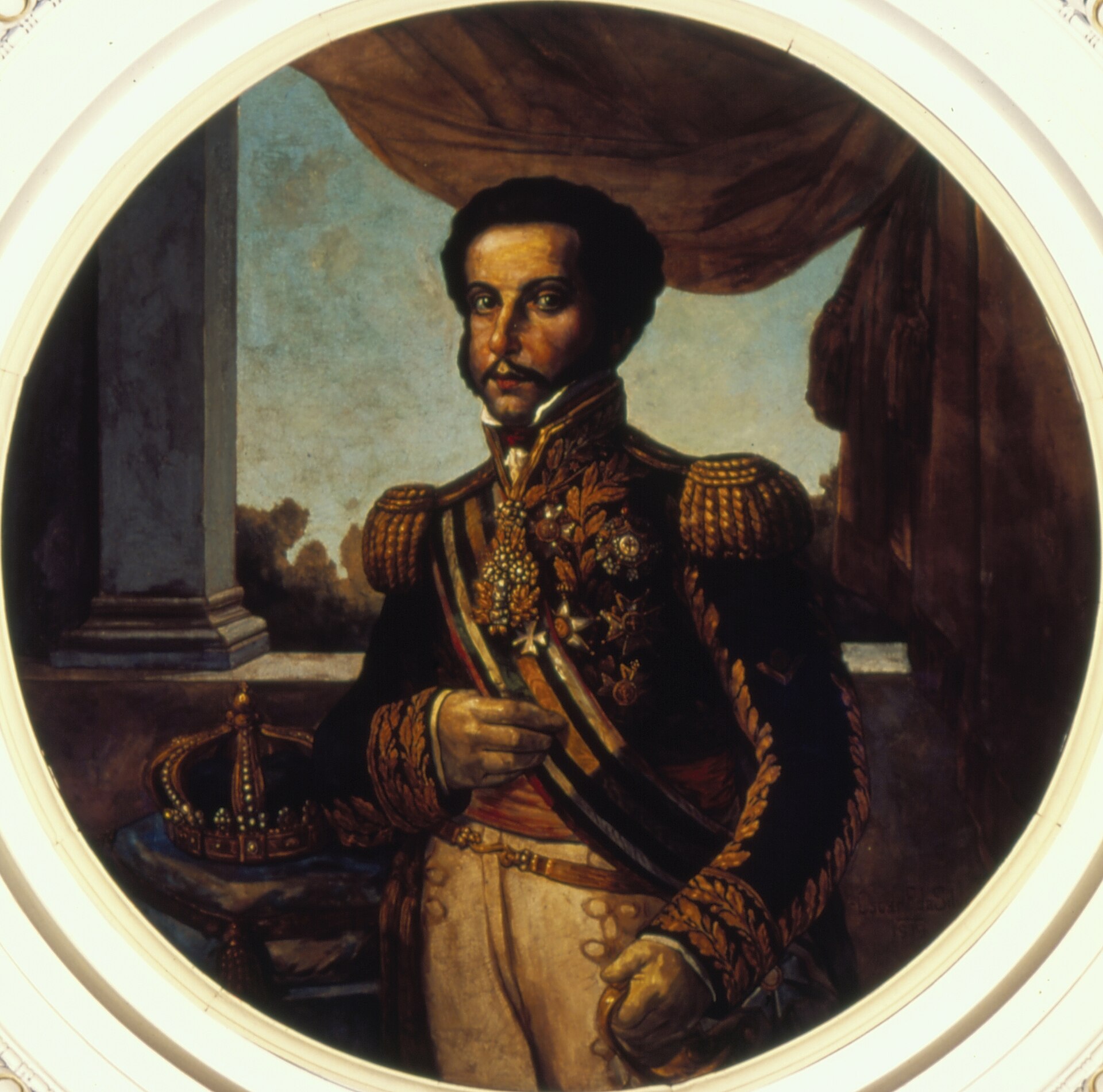 Imagem de referência de Retrato de D. Pedro I, descrito nos dados abertos como pintura de Oscar Pereira da Silva