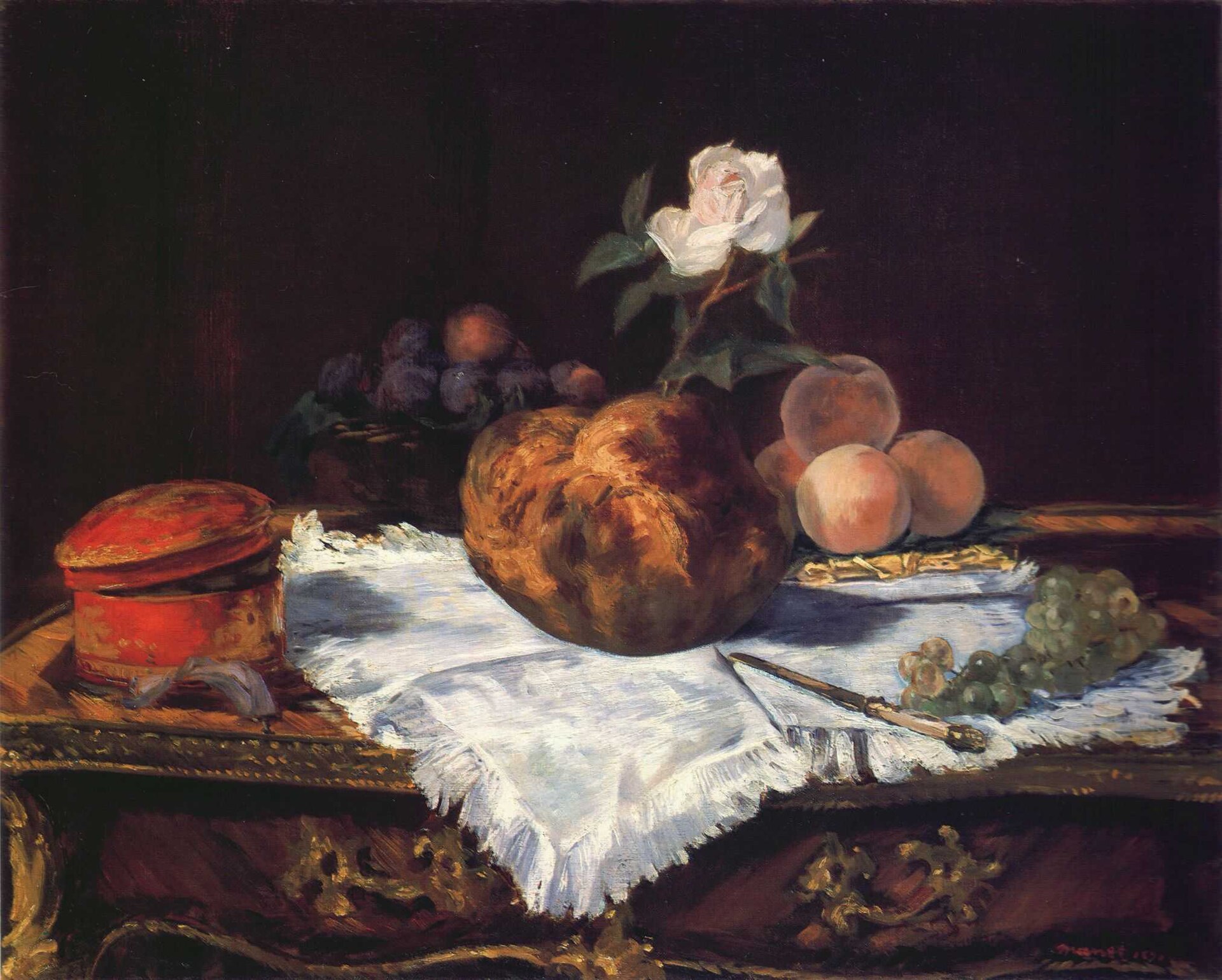 Imagem de referência de O Brioche, descrito nos dados abertos como pintura de Édouard Manet