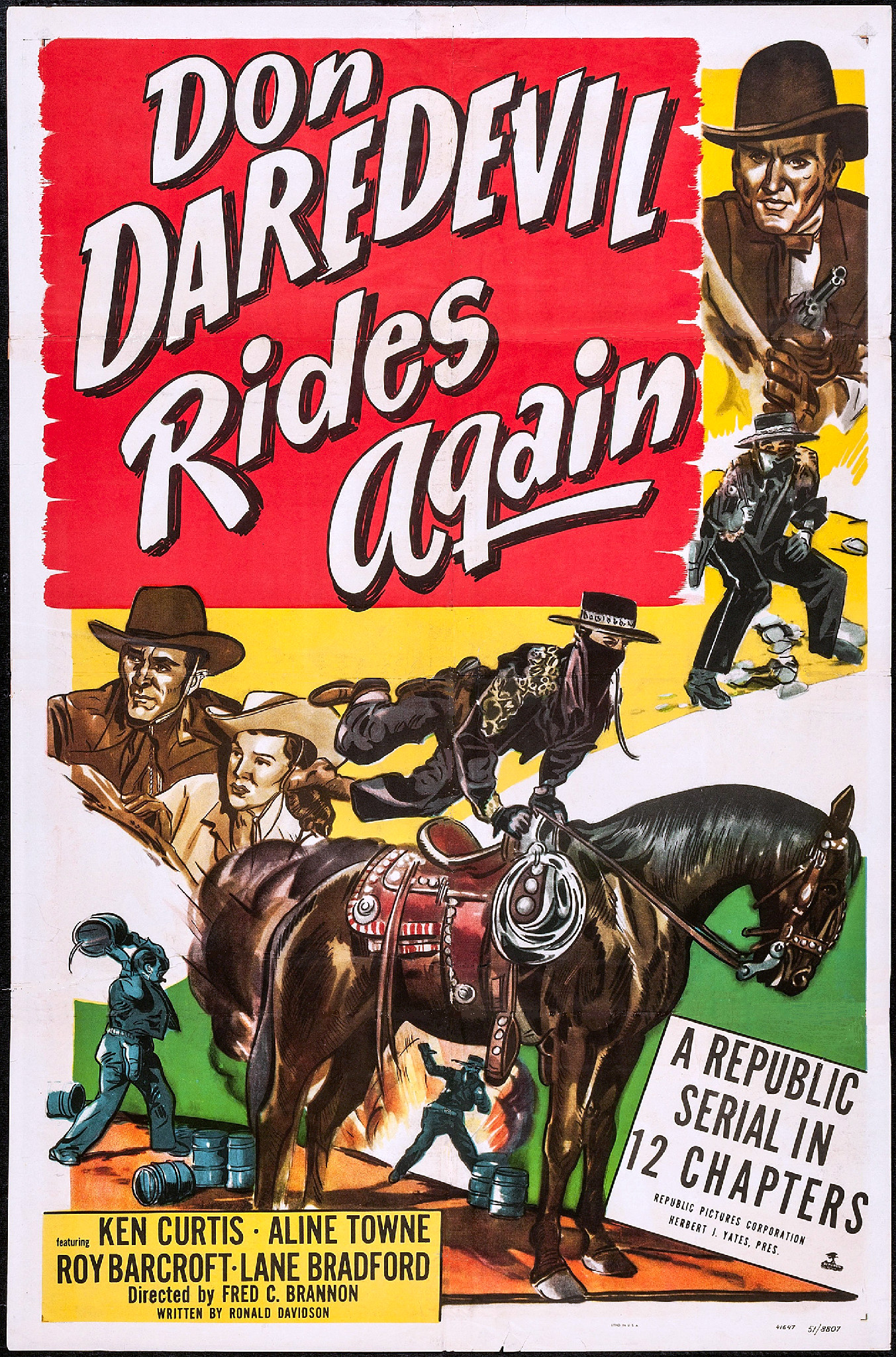 Imagem de referência de Don Daredevil Rides Again, descrito nos dados abertos como filme de 1951 dirigido por Fred C. Brannon