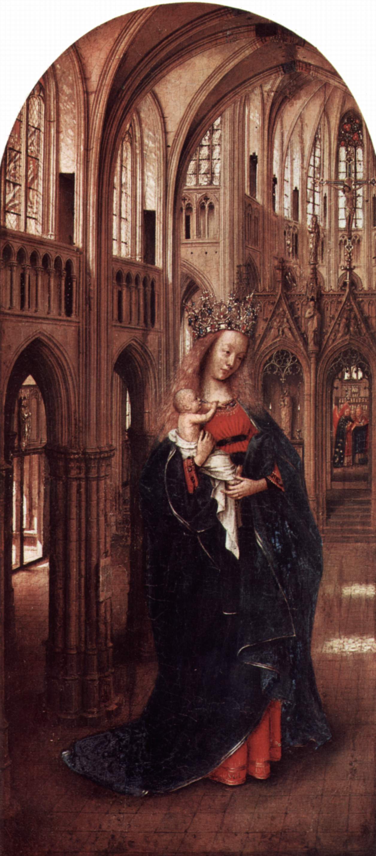 Imagem de referência de Virgem numa Igreja, descrito nos dados abertos como pintura de Jan van Eyck