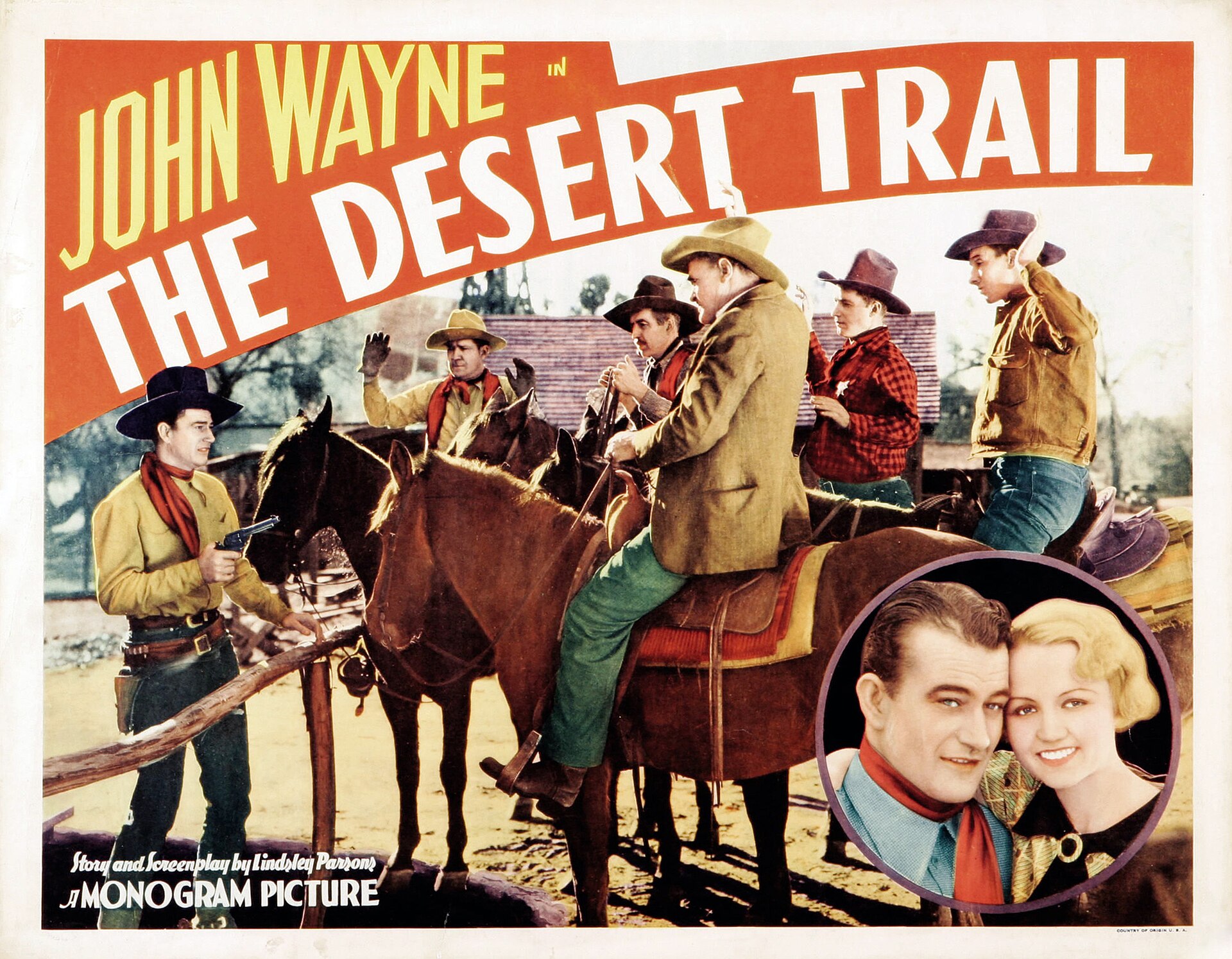 Imagem de referência relacionada a The Desert Trail, item descrito como filme norte americano de faroeste