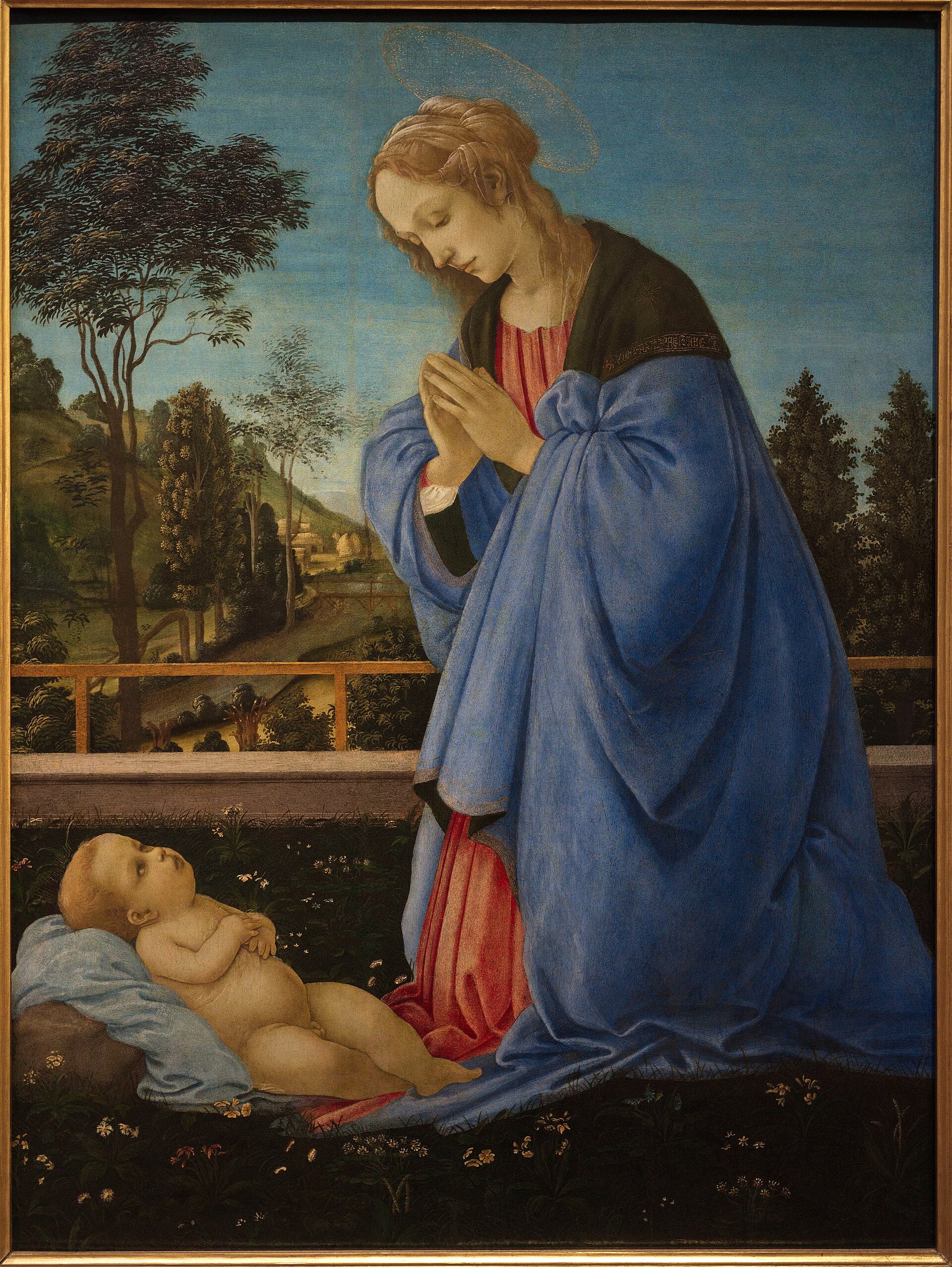 Imagem de referência de Adoração da Criança, descrito nos dados abertos como pintura de Filippino Lippi