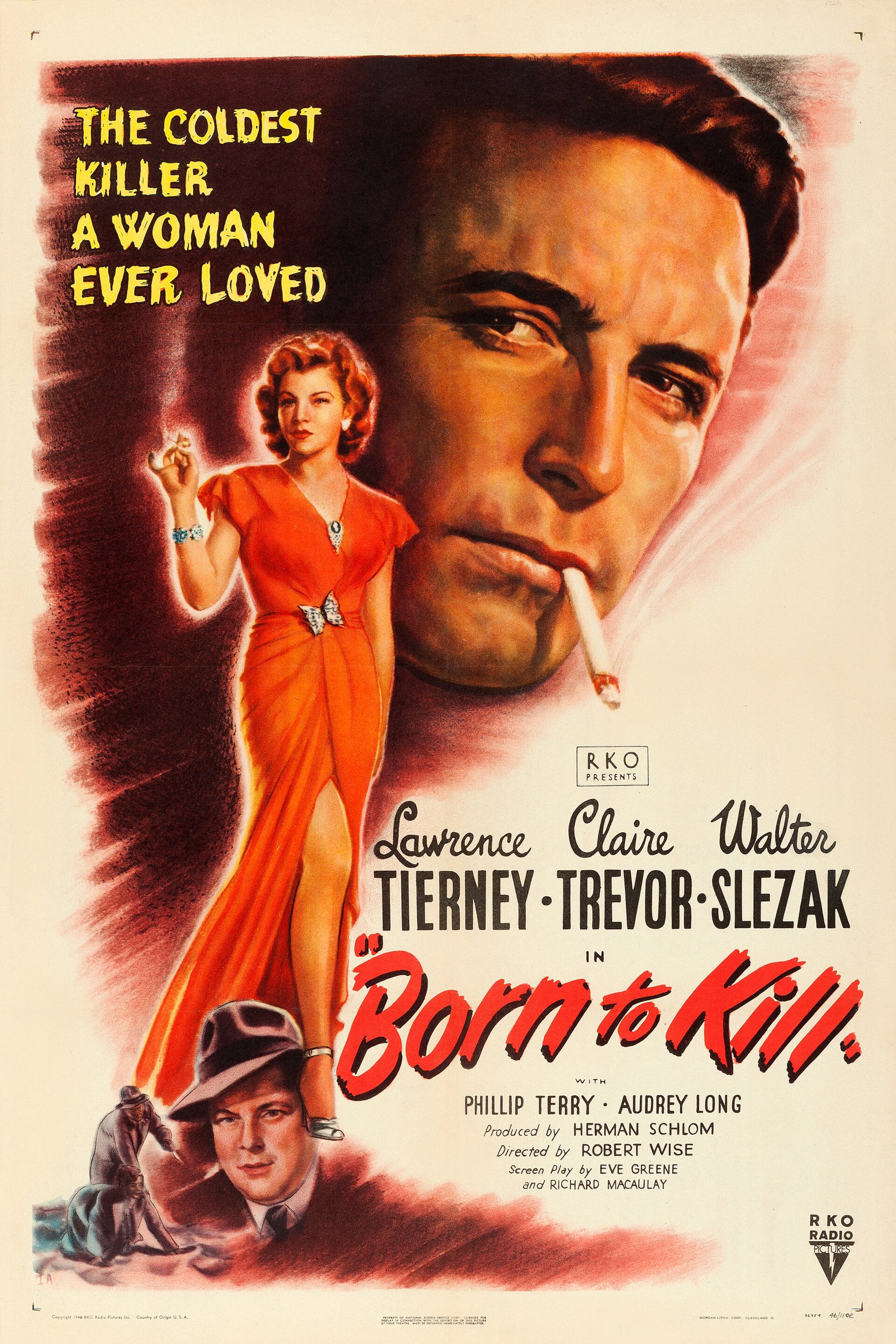Imagem de referência de Born to Kill, descrito nos dados abertos como filme de 1947 dirigido por Robert Wise