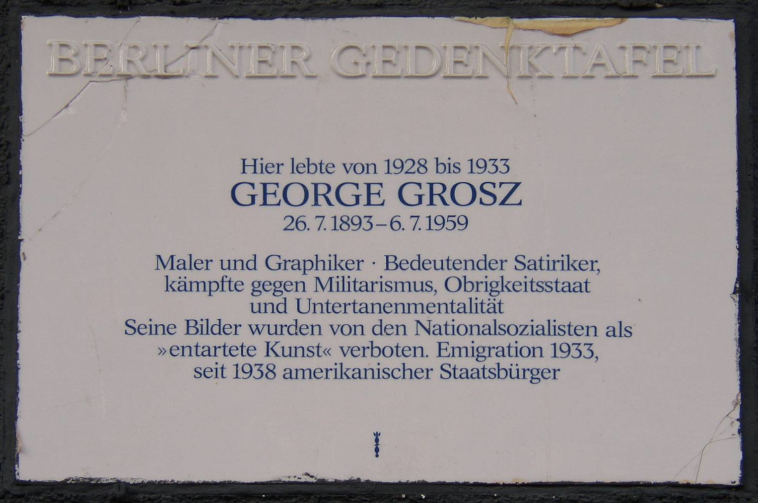 Imagem de referência de Georg Grosz, descrito nos dados abertos como professor académico alemão