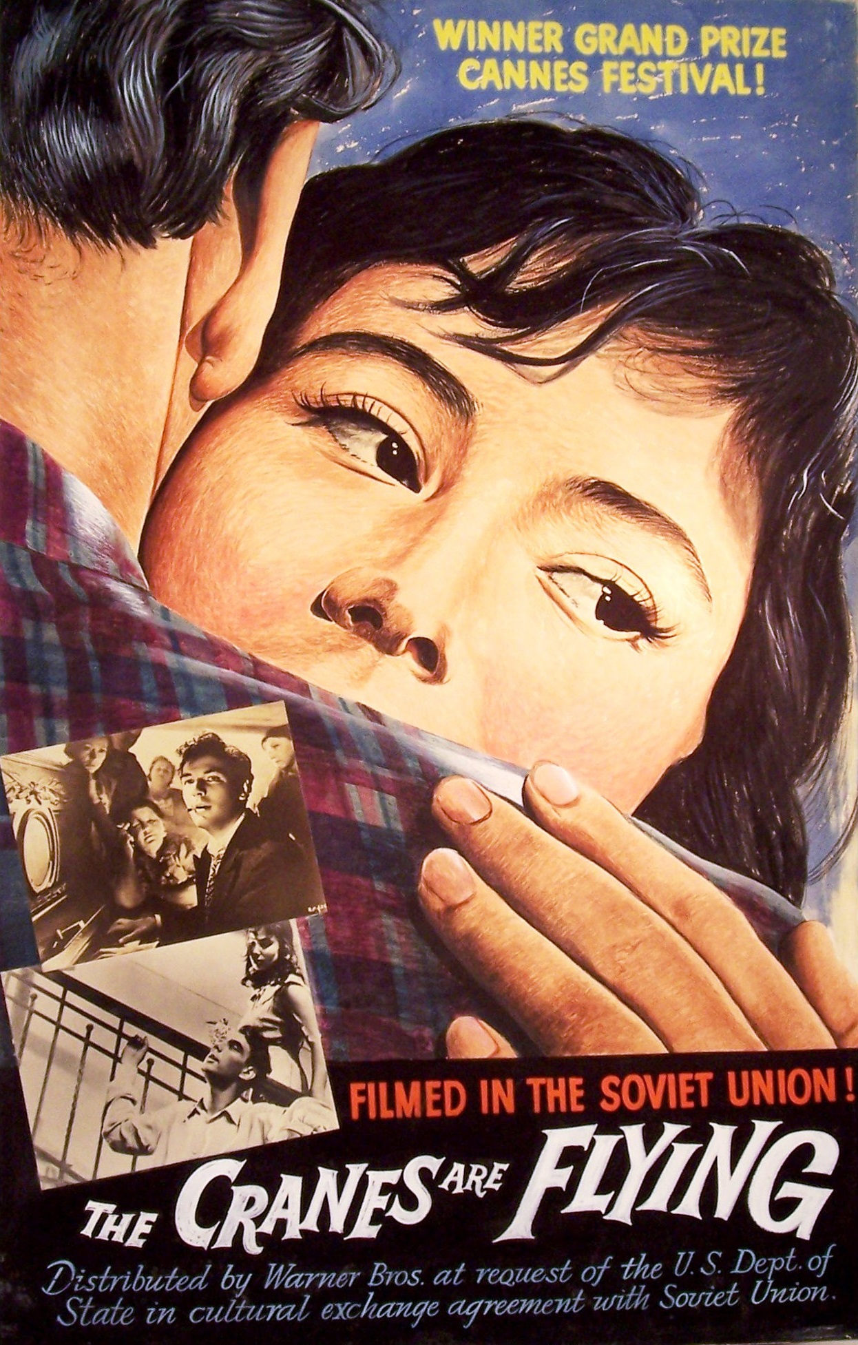 Imagem de referência de Letyat juravli, descrito nos dados abertos como filme de 1957 dirigido por Mikhail Kalatozov