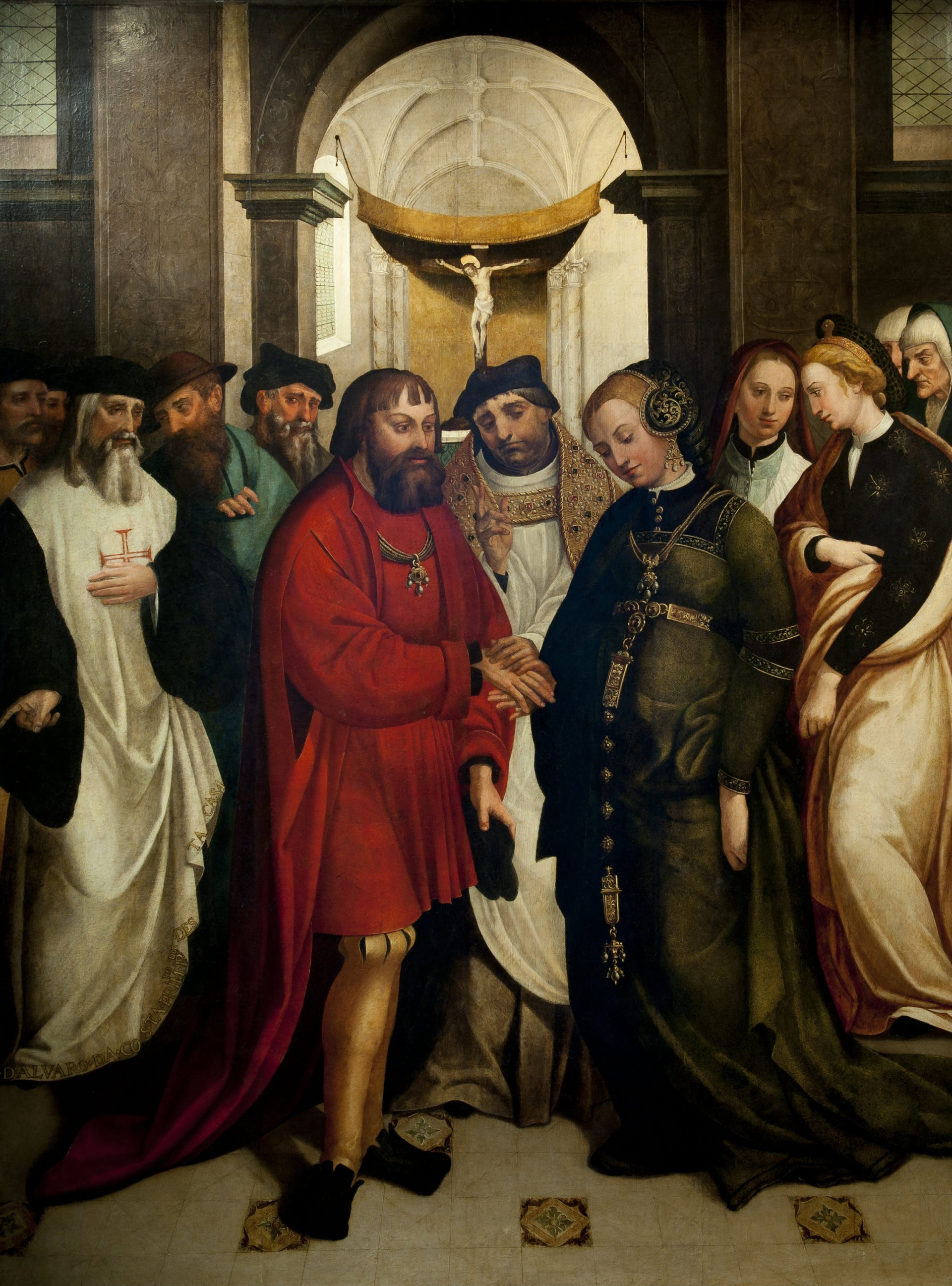 Imagem de referência de Casamento de Santo Aleixo, descrito nos dados abertos como pintura de Garcia Fernandes