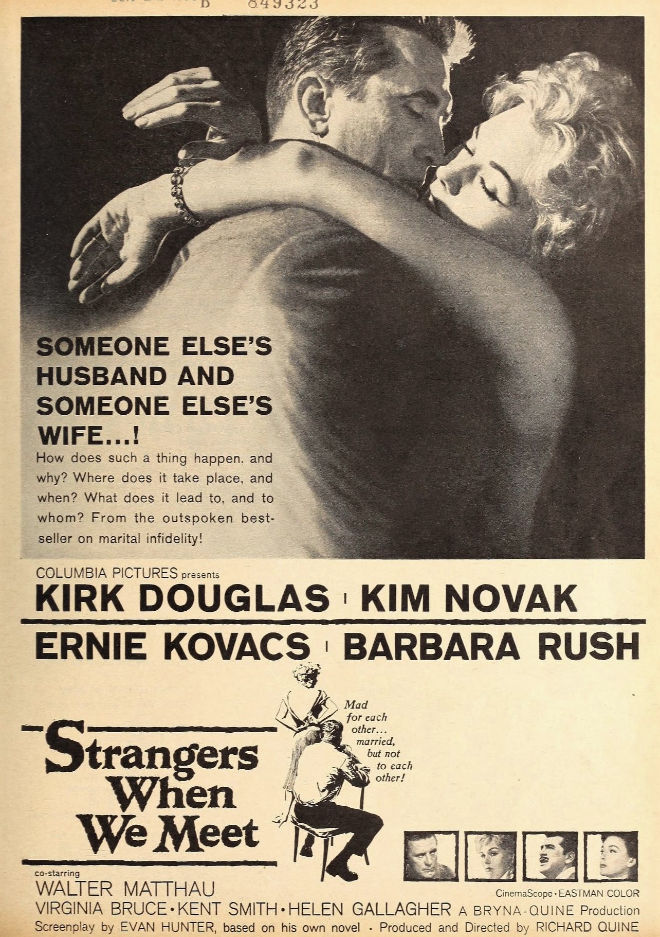 Imagem de referência relacionada a Strangers When We Meet, item descrito como filme de 1960 dirigido por Richard Quine