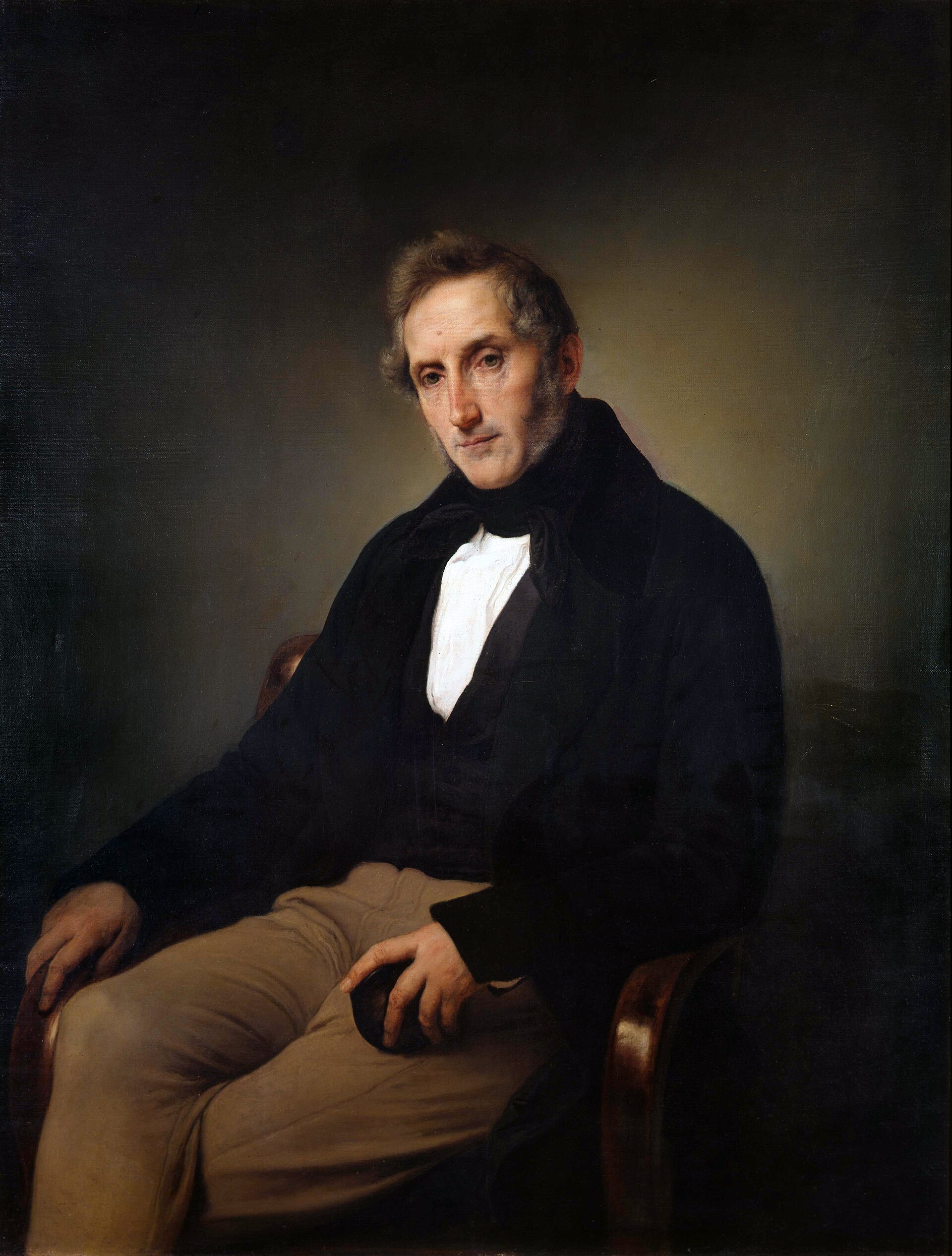 Imagem de referência de Ritratto di Alessandro Manzoni, descrito nos dados abertos como pintura de Francesco Hayez