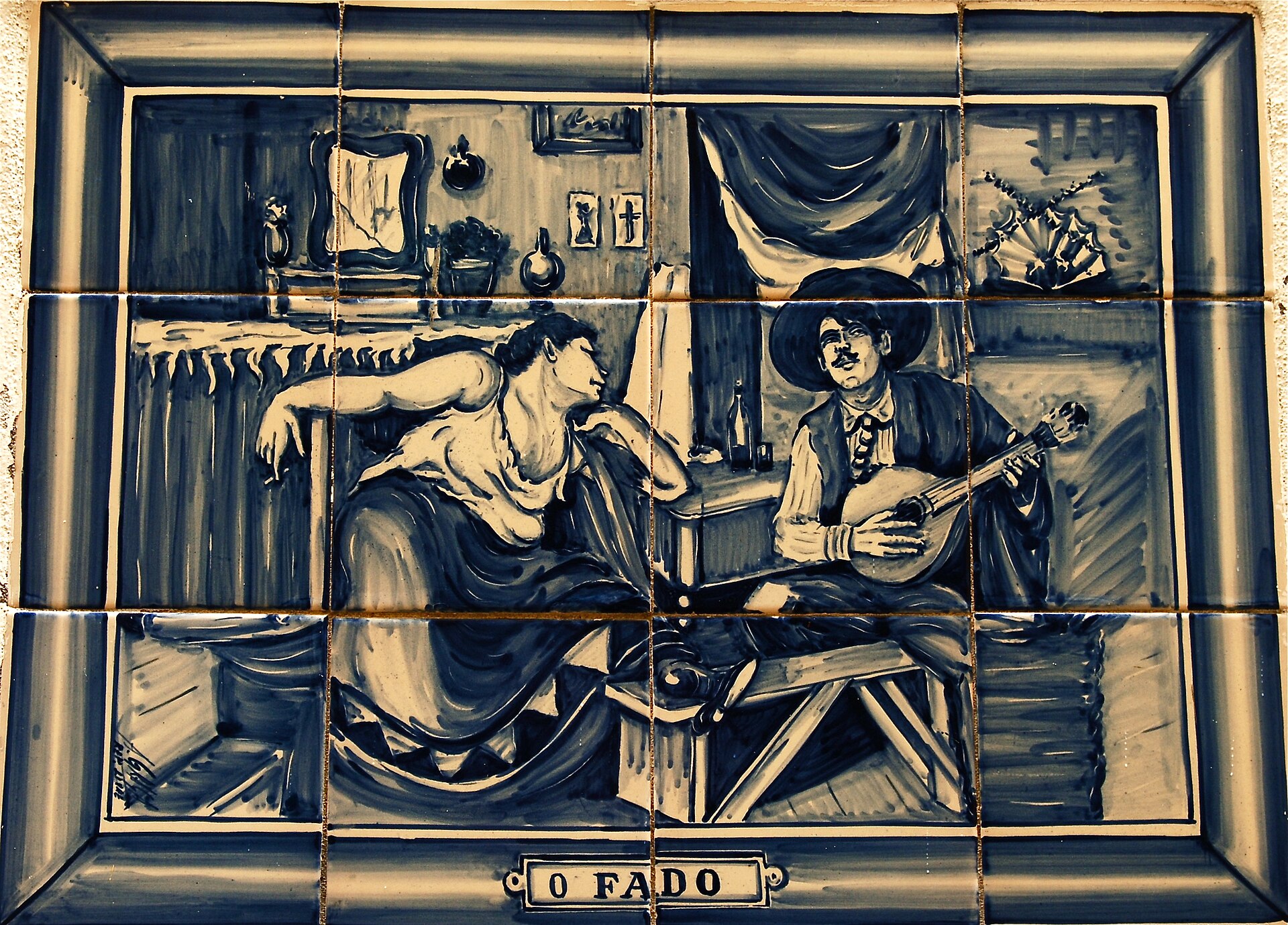 Imagem de referência de O Fado, descrito nos dados abertos como pintura de José Malhoa
