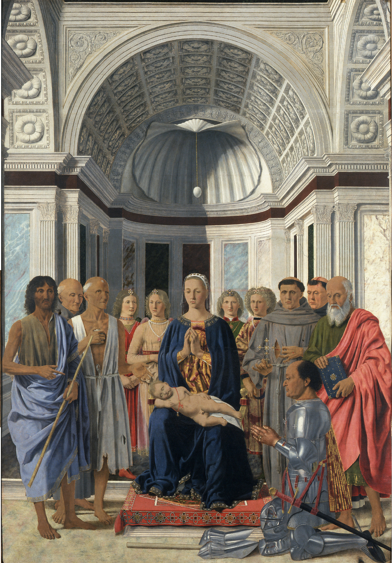 Imagem de referência de Sacra Conversazione, descrito nos dados abertos como pintura a óleo de cerca de 1472 de Piero della Francesca