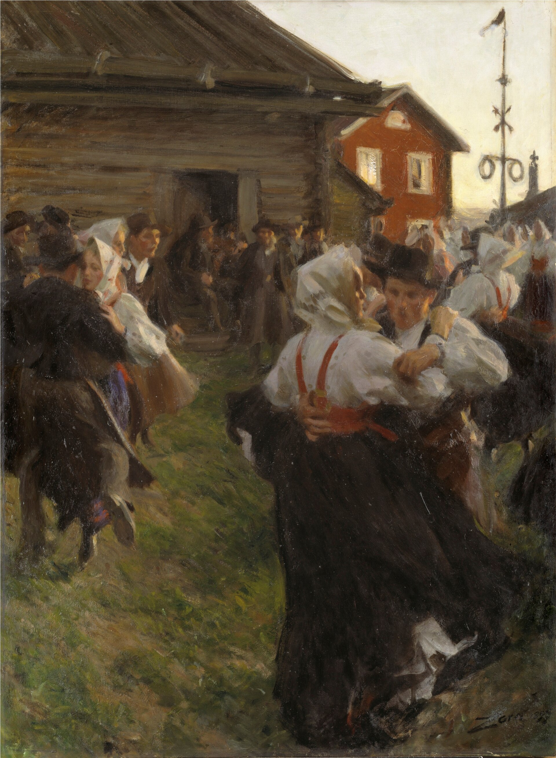 Imagem de referência de Dança de verão, descrito nos dados abertos como pintura de Anders Zorn