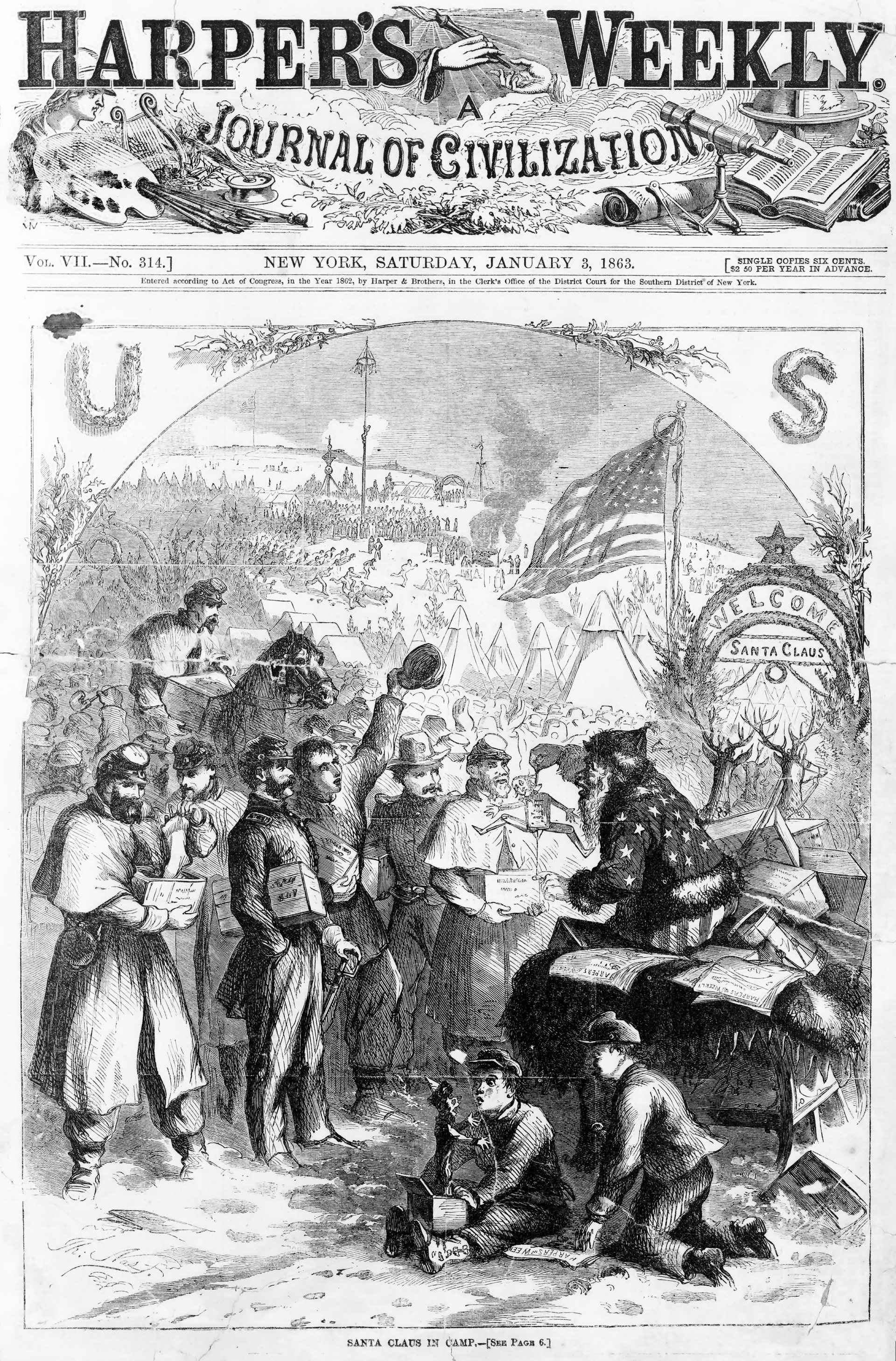 Imagem de referência de Santa Claus, descrito nos dados abertos como filme de 1898 dirigido por George Albert Smith