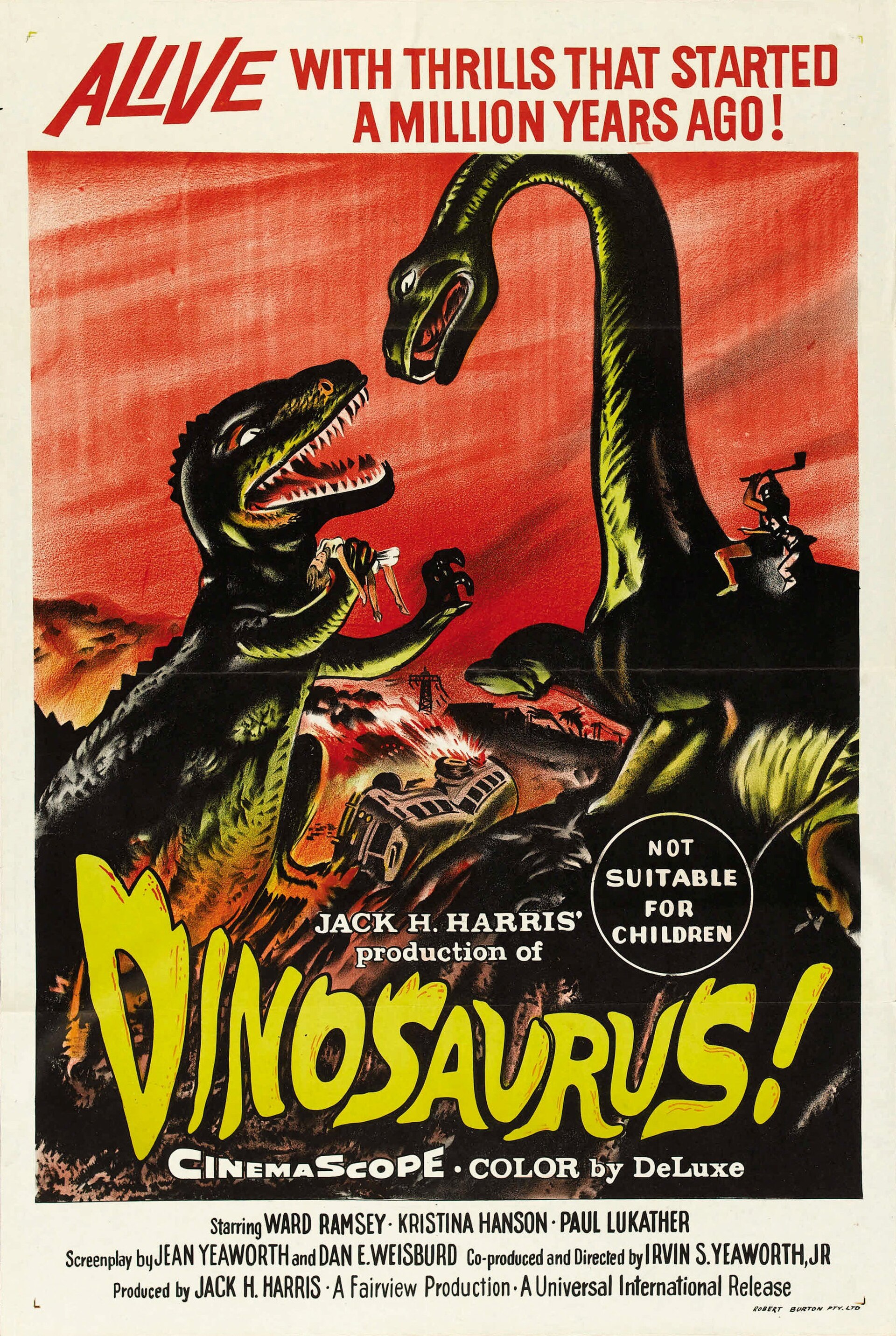 Imagem de referência de Dinosaurus!, descrito nos dados abertos como filme de 1960 dirigido por Irvin Yeaworth