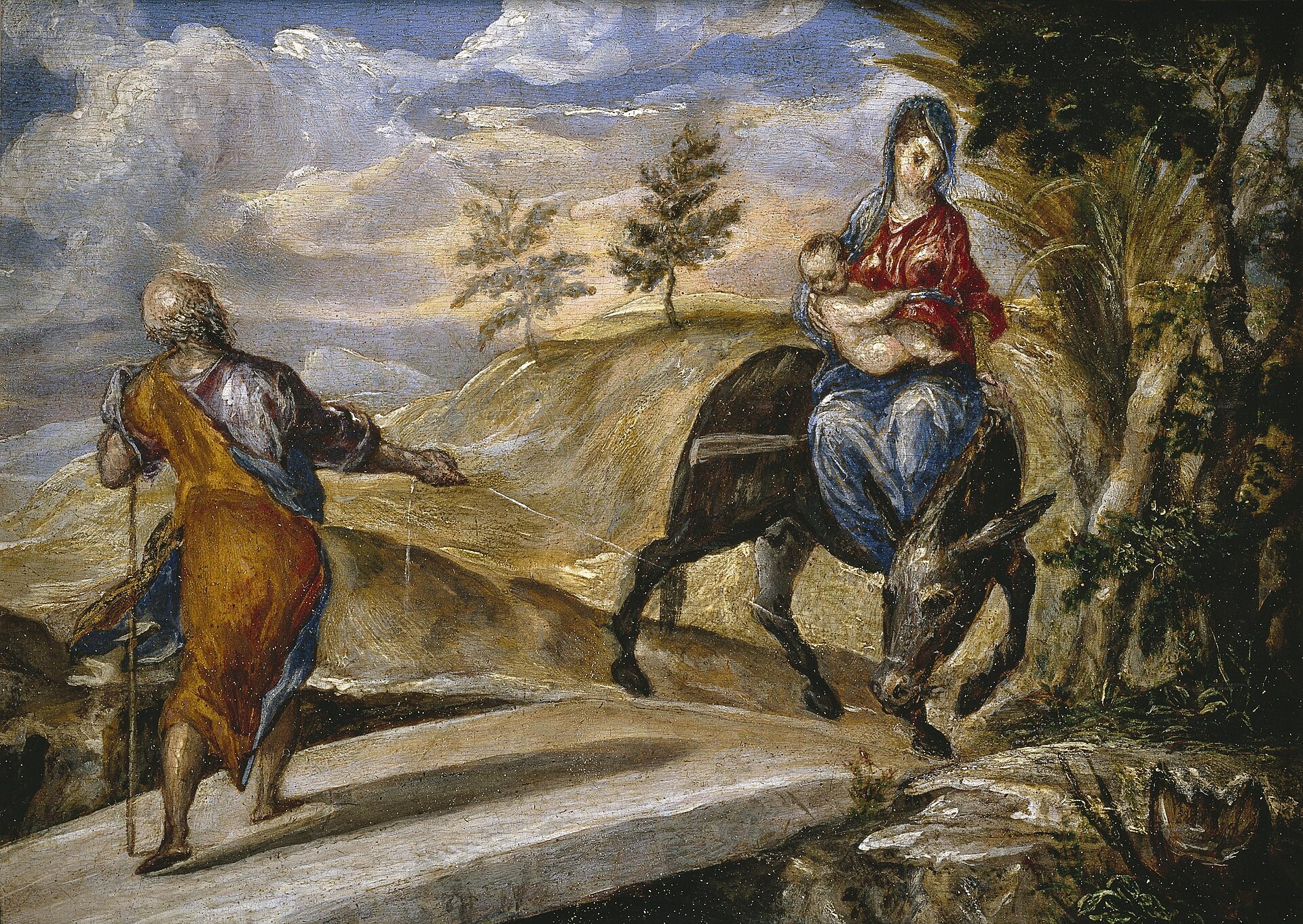 Imagem de referência de Fuga para o Egito, descrito nos dados abertos como pintura de El Greco