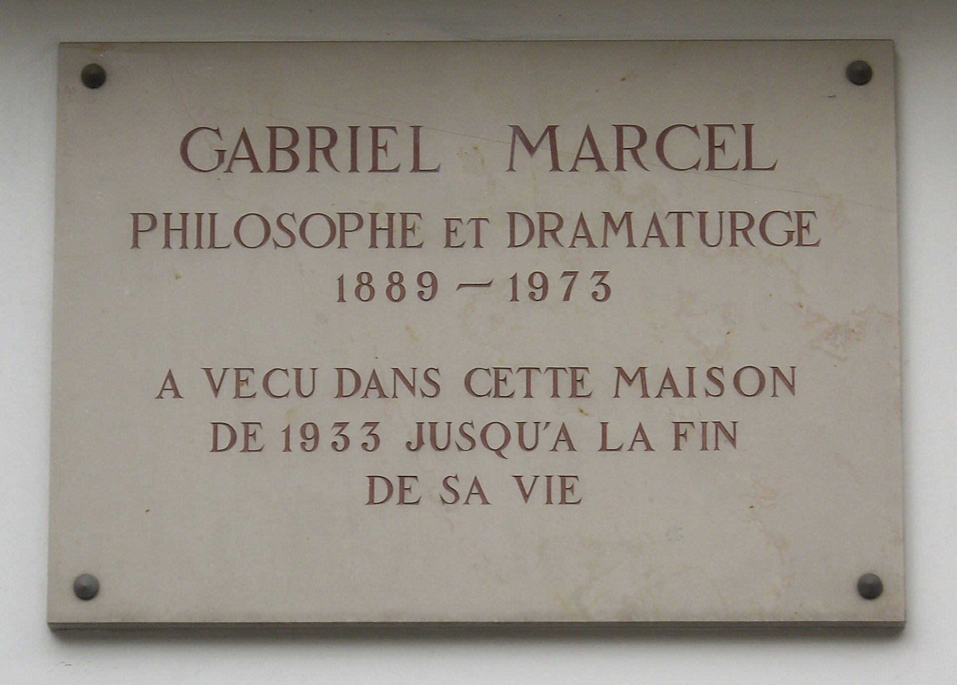 Imagem de referência relacionada a Gabriel Marcel, item descrito como dramaturgo e filósofo de França