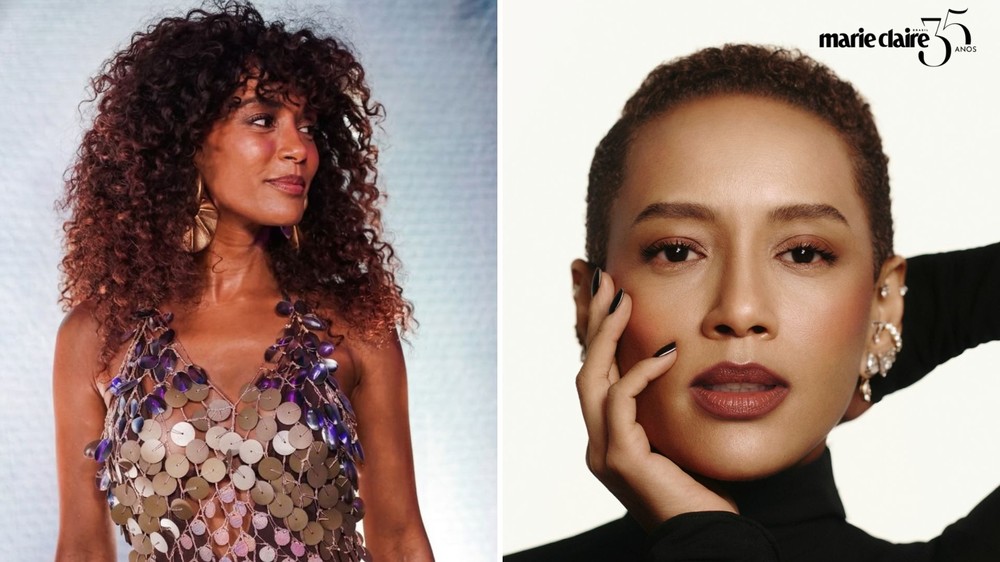 Veja o antes e depois de Taís Araujo — Foto: Instagram/Reprodução e Hudson Rennan (FSag)