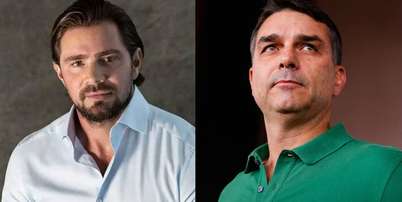 Fl&aacute;vio Bolsonaro tentou ligar para Daniel Vorcaro nos dias que antecederam a pris&atilde;o do banqueiro e enviou mensagens a ele Foto: Divulga&ccedil;&atilde;o/Banco Master e Wilton Junior/Estad&atilde;o / Estad&atilde;o