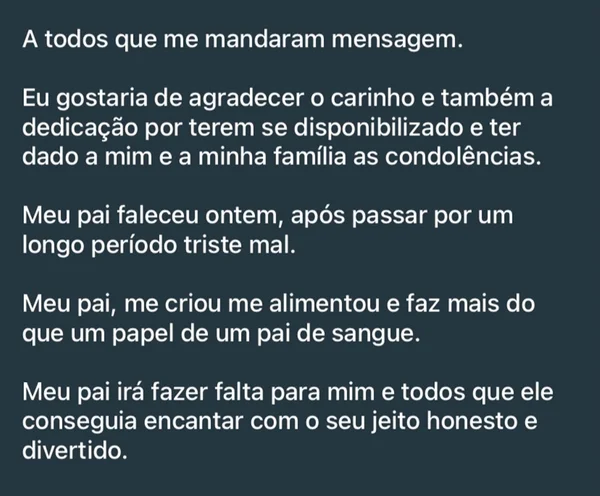 Filho de Juarez Pontes, que foi encontrado morto em casa, desabafa