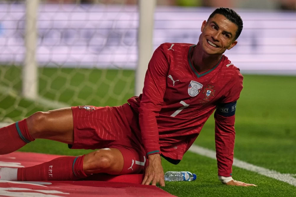 File photo: Cristiano Ronaldo reacts during an international friendly soccer match between Portugal and Nigeria in Leiria, Portugal, Wednesday, June 10. Picture credit: AP