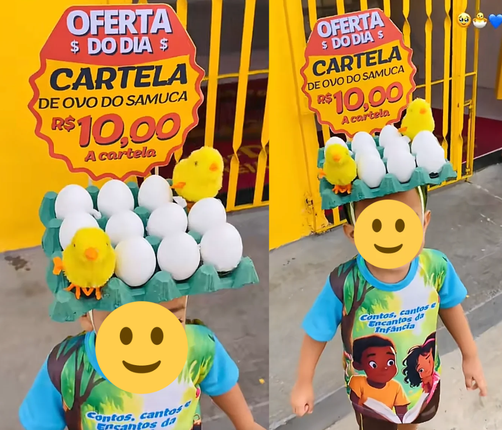 Cabelo Maluco de Caixa de Ovos — Foto: Reprodução/TikTok