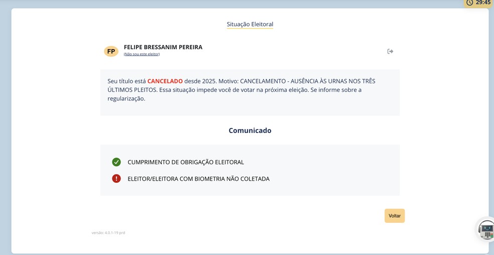 Como saber se um título de eleitor está cancelado? Veja passo a passo