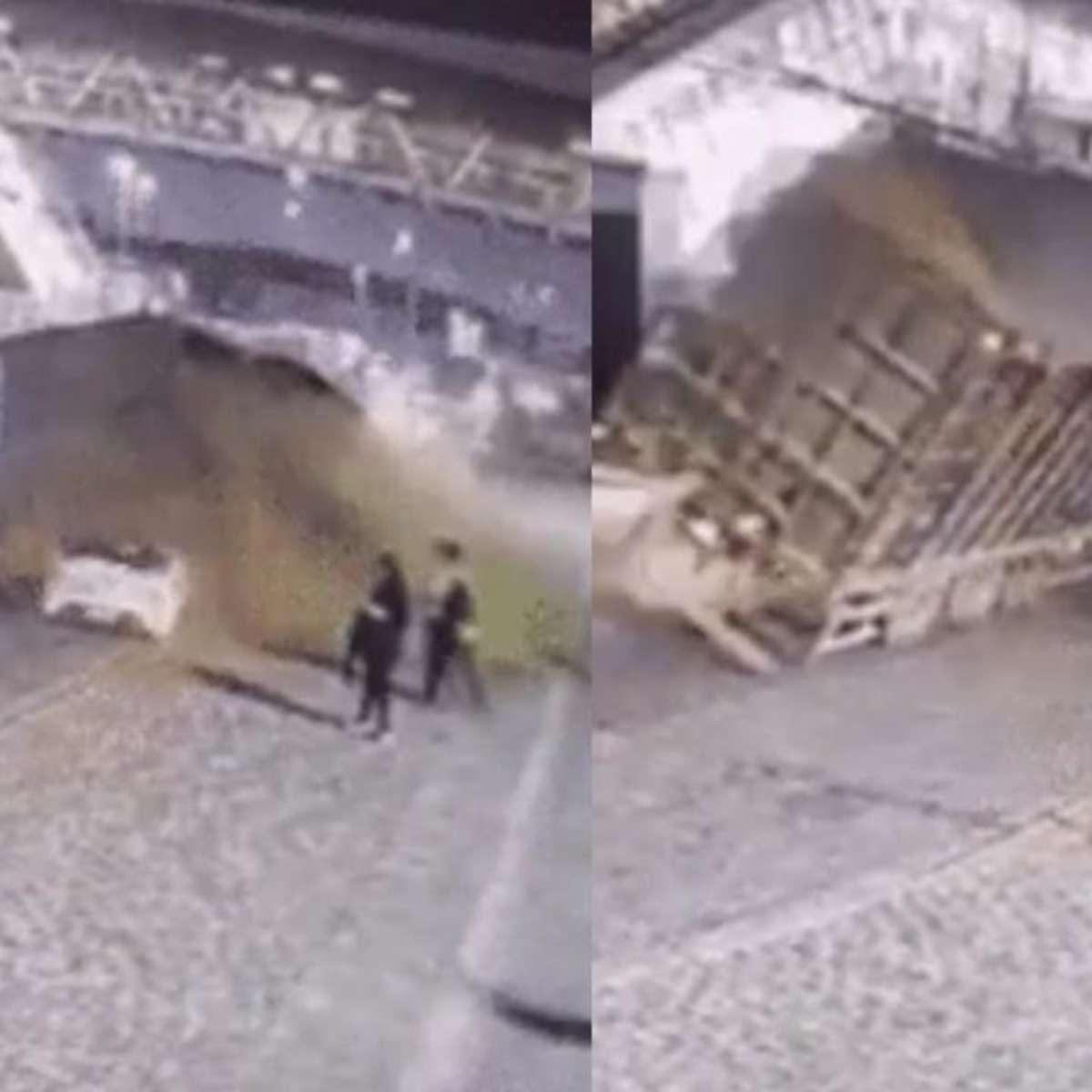 Caminhão carregado de serragem tomba sobre dois carros em Suzano